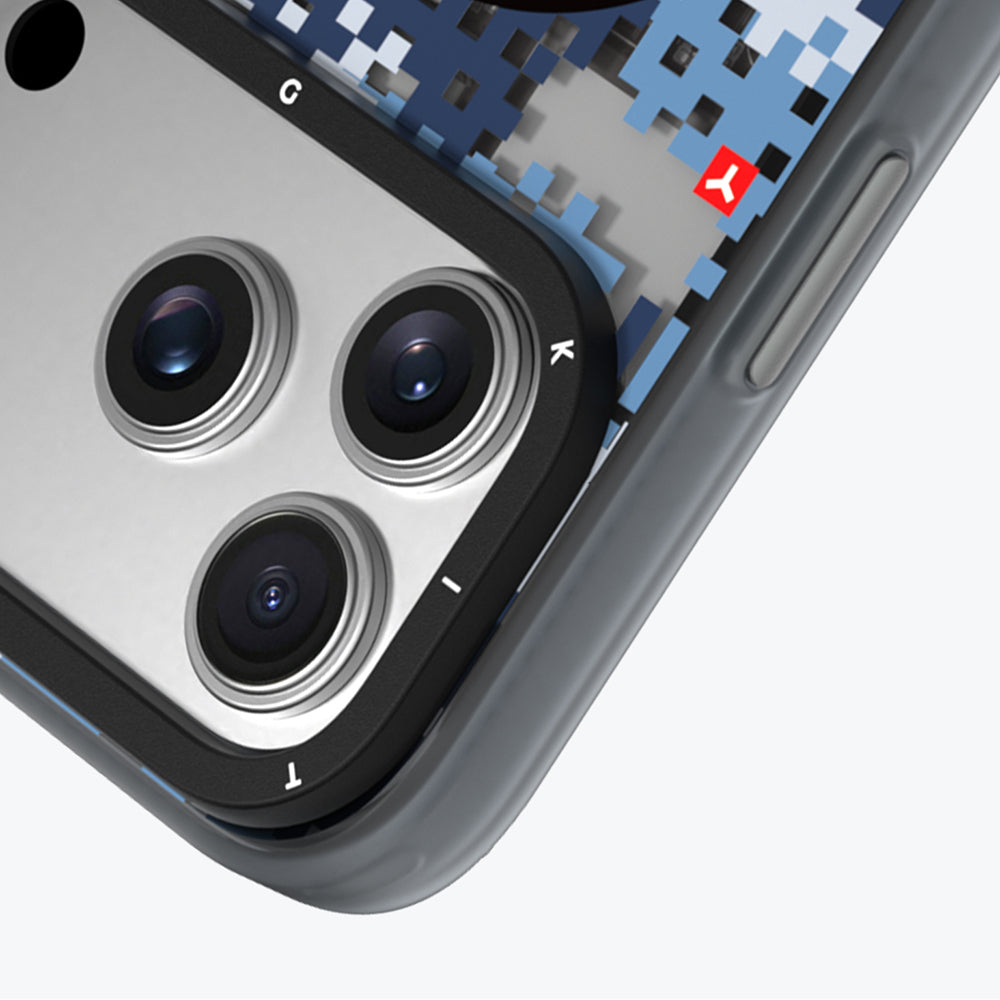 Apple iPhone 18 Pro Max Kılıf M-Safe Şarj Özellikli Youngkit Camouflage Sykell Serisi Kapak