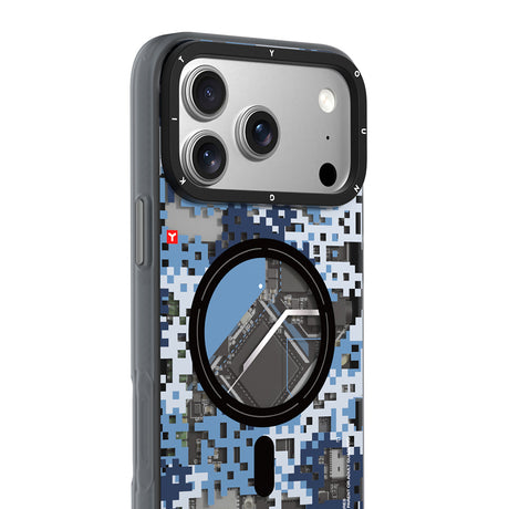 Apple iPhone 18 Pro Max Kılıf M-Safe Şarj Özellikli Youngkit Camouflage Sykell Serisi Kapak