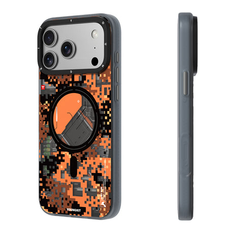 Apple iPhone 18 Pro Max Kılıf M-Safe Şarj Özellikli Youngkit Camouflage Sykell Serisi Kapak