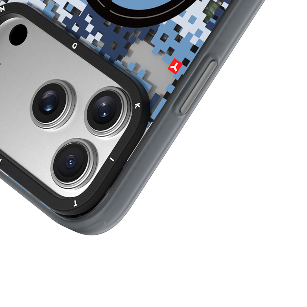 Apple iPhone 18 Pro Max Kılıf M-Safe Şarj Özellikli Youngkit Camouflage Sykell Serisi Kapak