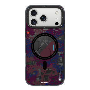 Apple iPhone 18 Pro Max Kılıf M-Safe Şarj Özellikli Youngkit Camouflage Sykell Serisi Kapak