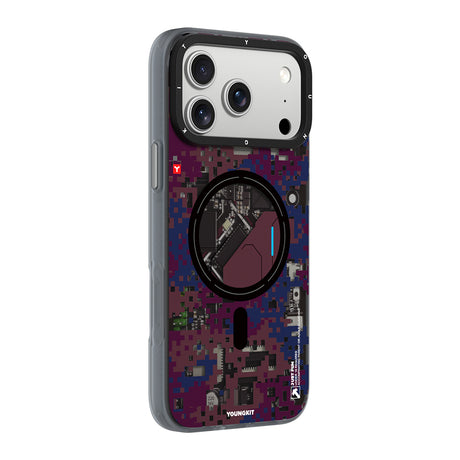 Apple iPhone 18 Pro Max Kılıf M-Safe Şarj Özellikli Youngkit Camouflage Sykell Serisi Kapak