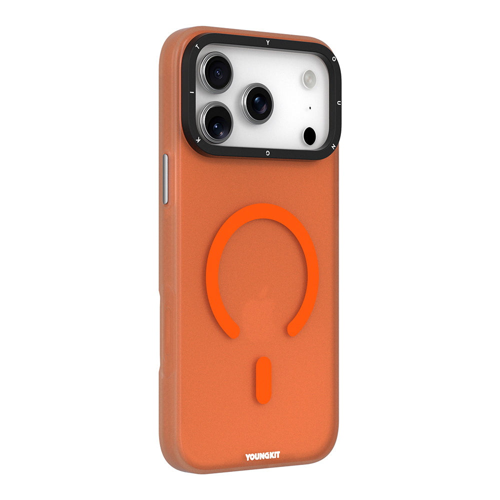 Apple iPhone 18 Pro Max Kılıf M-safe Şarj Özellikli Youngkit Hidden Sand Serisi Kapak