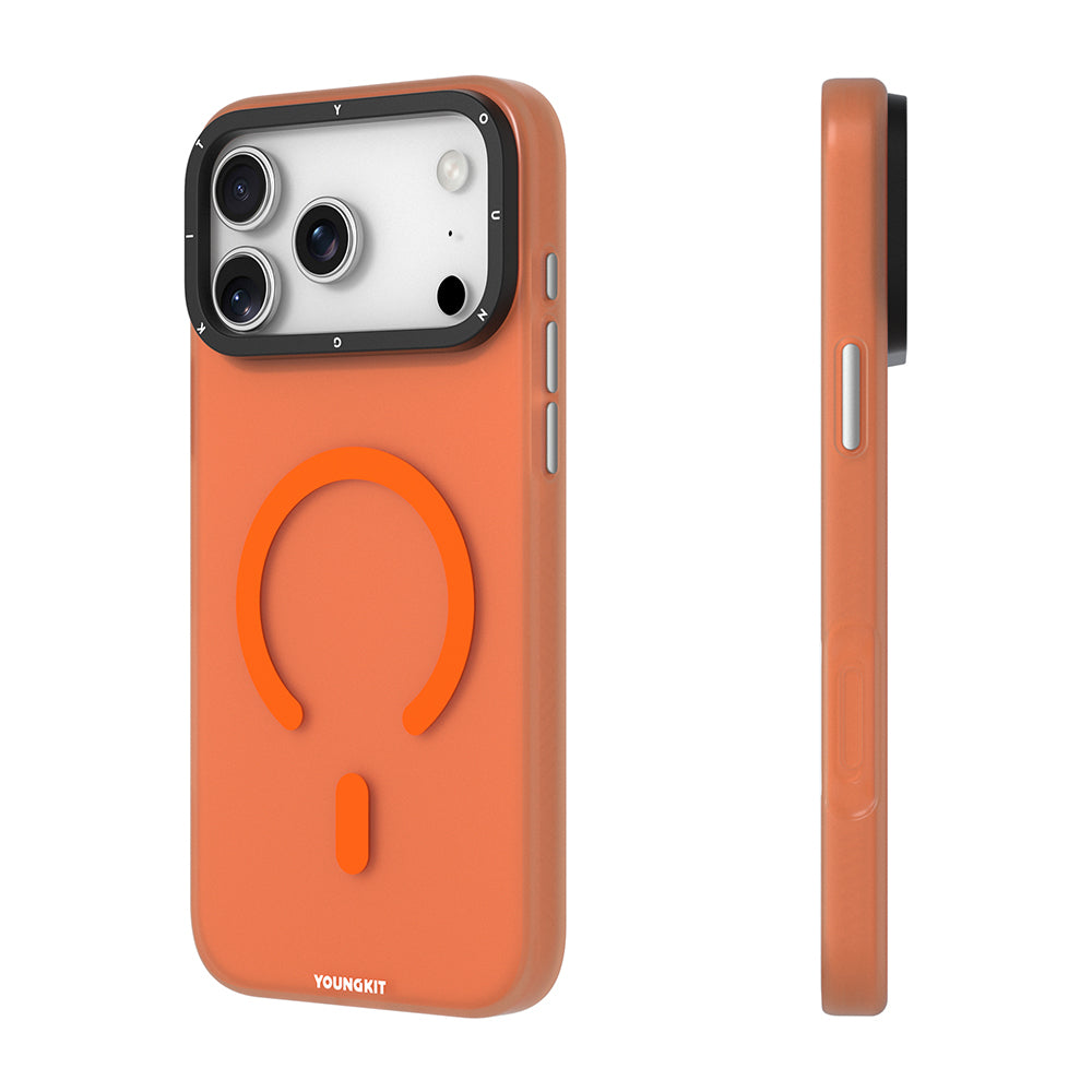 Apple iPhone 18 Pro Max Kılıf M-safe Şarj Özellikli Youngkit Hidden Sand Serisi Kapak
