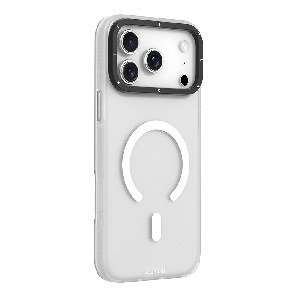 Apple iPhone 18 Pro Max Kılıf M-safe Şarj Özellikli Youngkit Hidden Sand Serisi Kapak