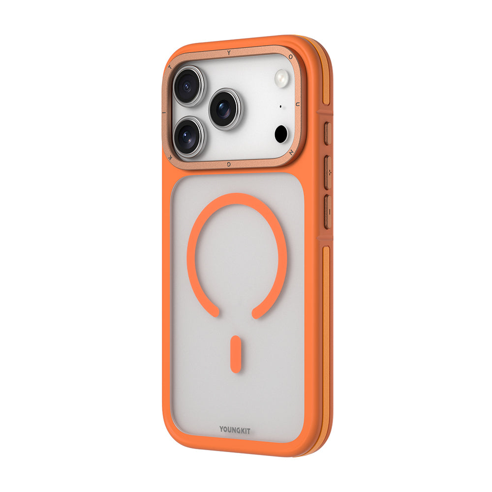 Apple iPhone 18 Pro Max Kılıf M-safe Şarj Özellikli Youngkit Rock Sand Serisi Kapak