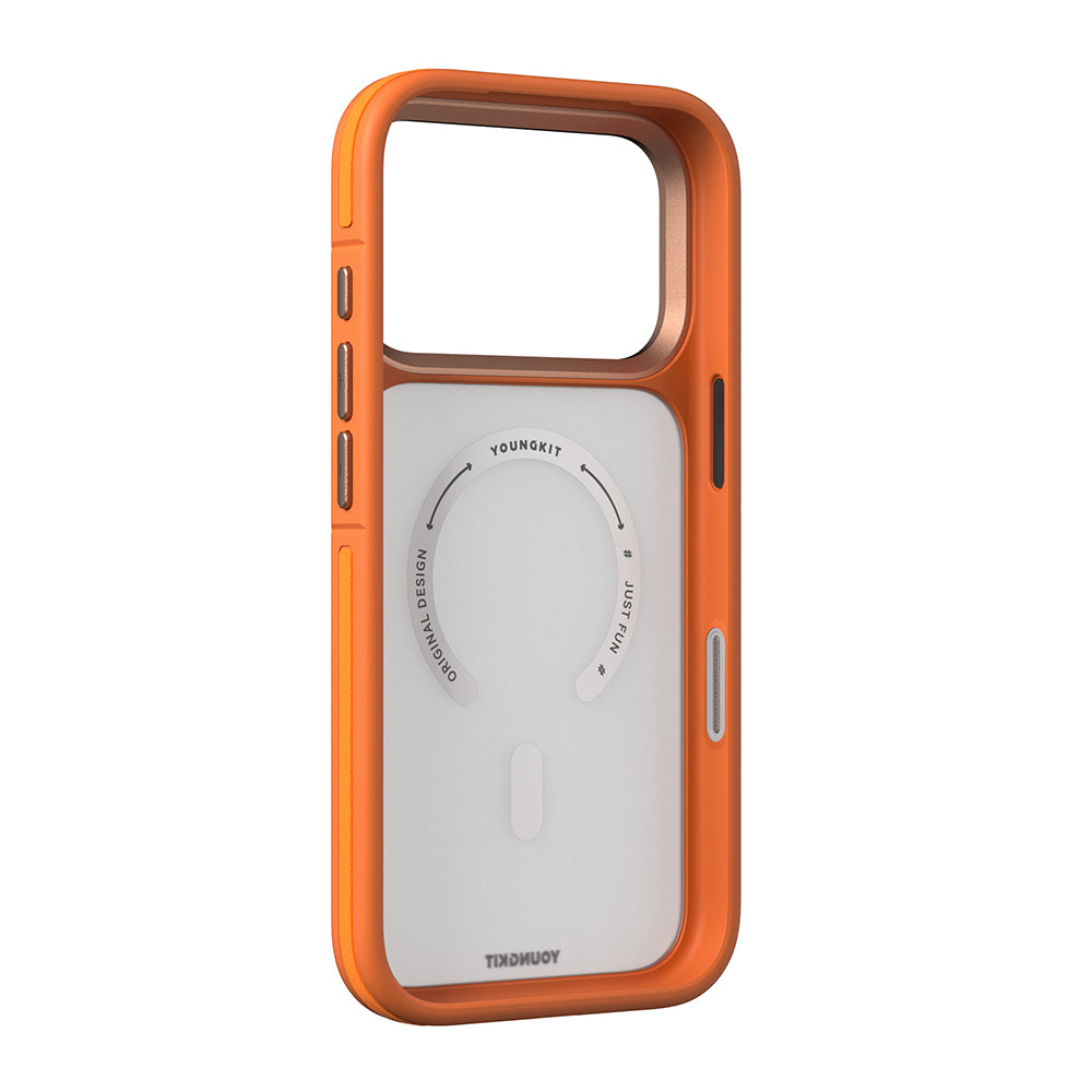Apple iPhone 18 Pro Max Kılıf M-safe Şarj Özellikli Youngkit Rock Sand Serisi Kapak