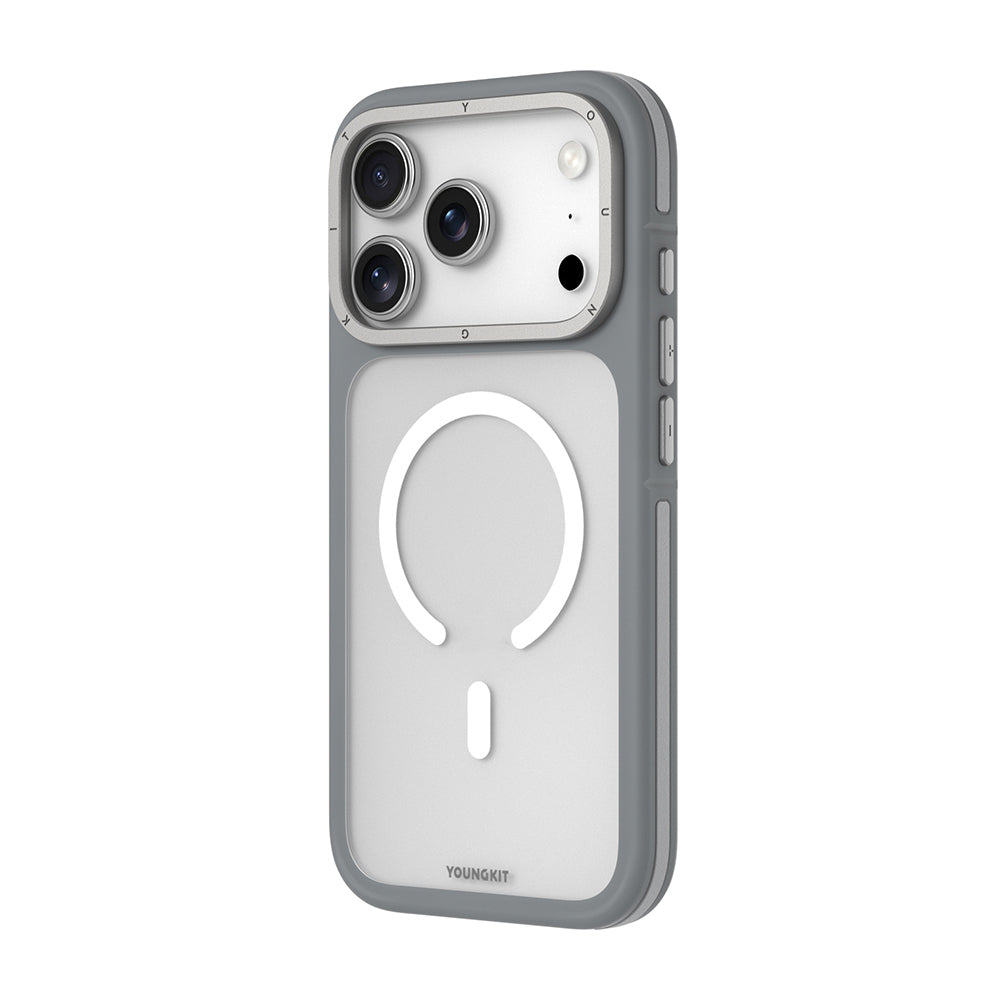 Apple iPhone 18 Pro Max Kılıf M-safe Şarj Özellikli Youngkit Rock Sand Serisi Kapak