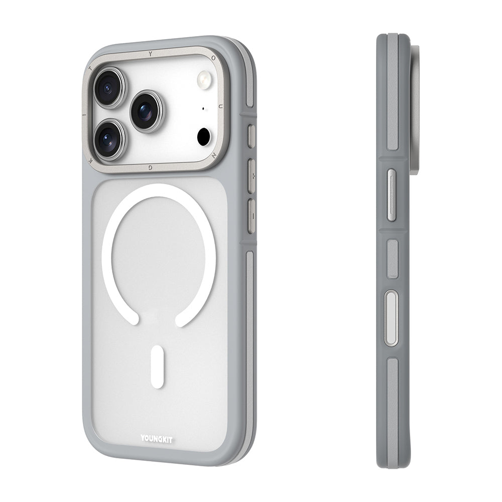 Apple iPhone 18 Pro Max Kılıf M-safe Şarj Özellikli Youngkit Rock Sand Serisi Kapak