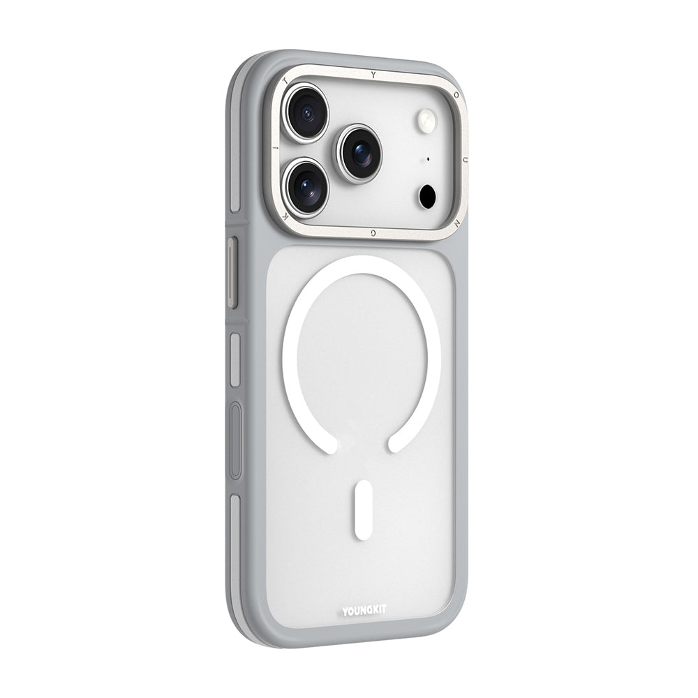 Apple iPhone 18 Pro Max Kılıf M-safe Şarj Özellikli Youngkit Rock Sand Serisi Kapak