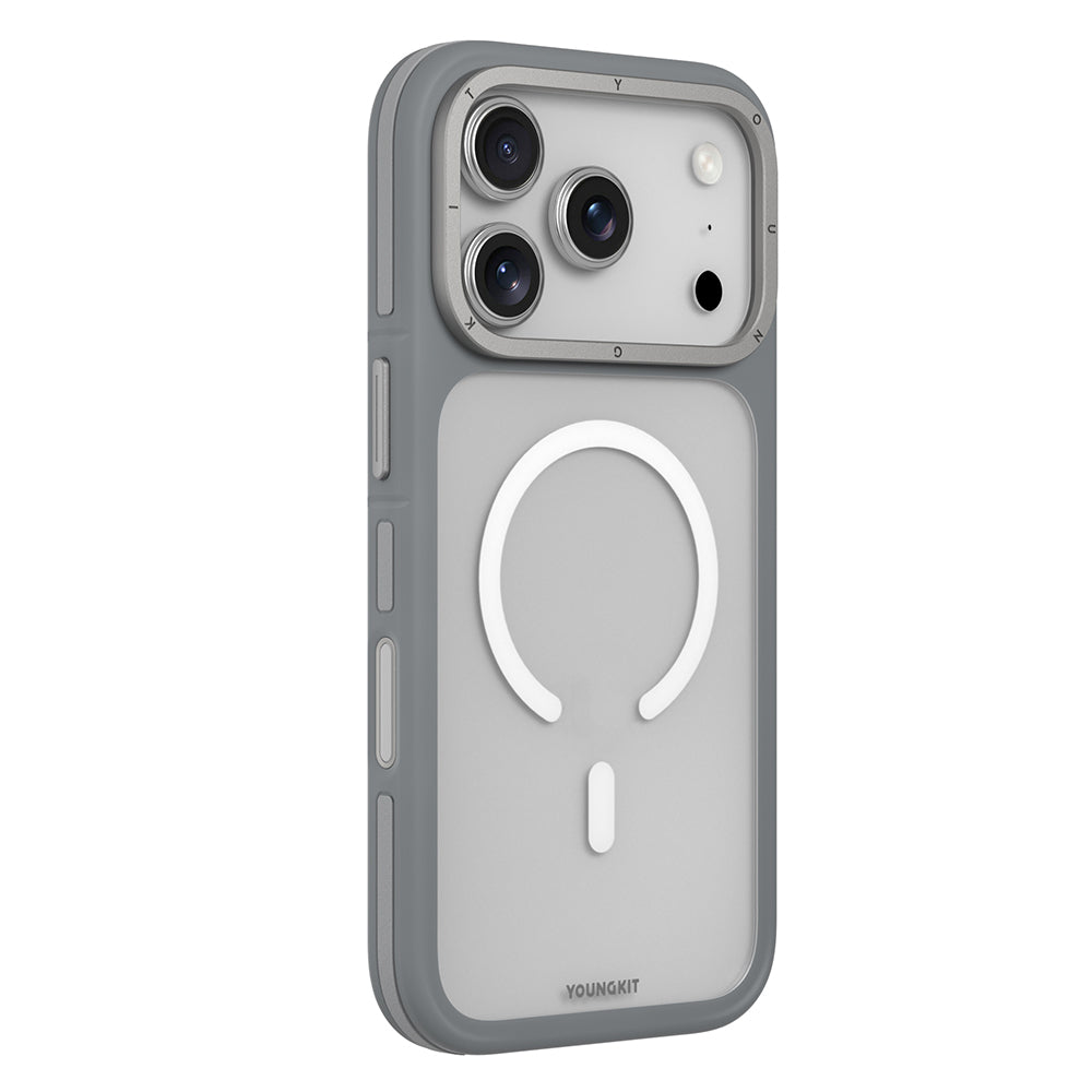 Apple iPhone 18 Pro Max Kılıf M-safe Şarj Özellikli Youngkit Rock Sand Serisi Kapak