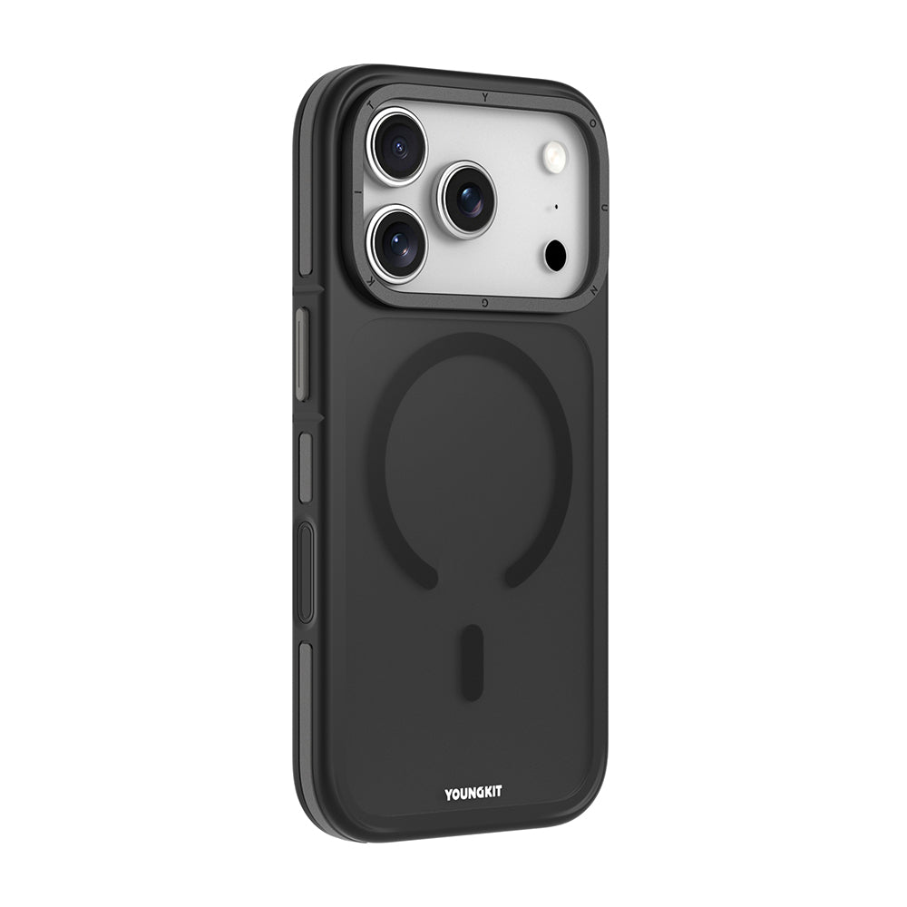 Apple iPhone 18 Pro Max Kılıf M-safe Şarj Özellikli Youngkit Rock Sand Serisi Kapak