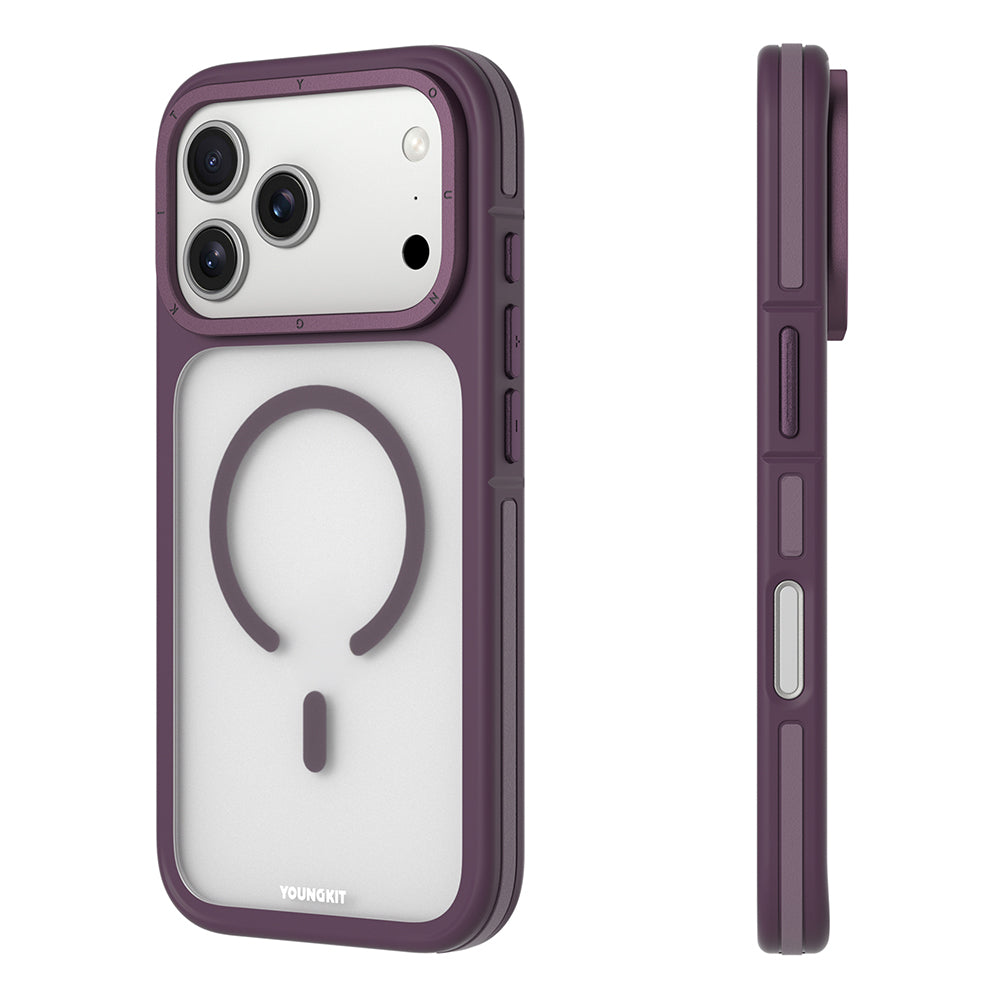 Apple iPhone 18 Pro Max Kılıf M-safe Şarj Özellikli Youngkit Rock Sand Serisi Kapak