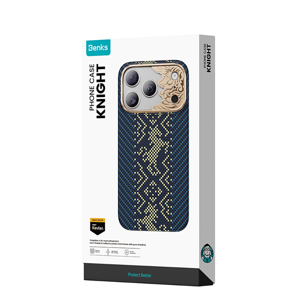 Apple iPhone 18 Pro Max Kılıf M-safe Şarj Özellikli Yükseltilmiş Kamera Çerçeveli Benks ArmorAir Knight Serisi C1 Kevlar Kapak
