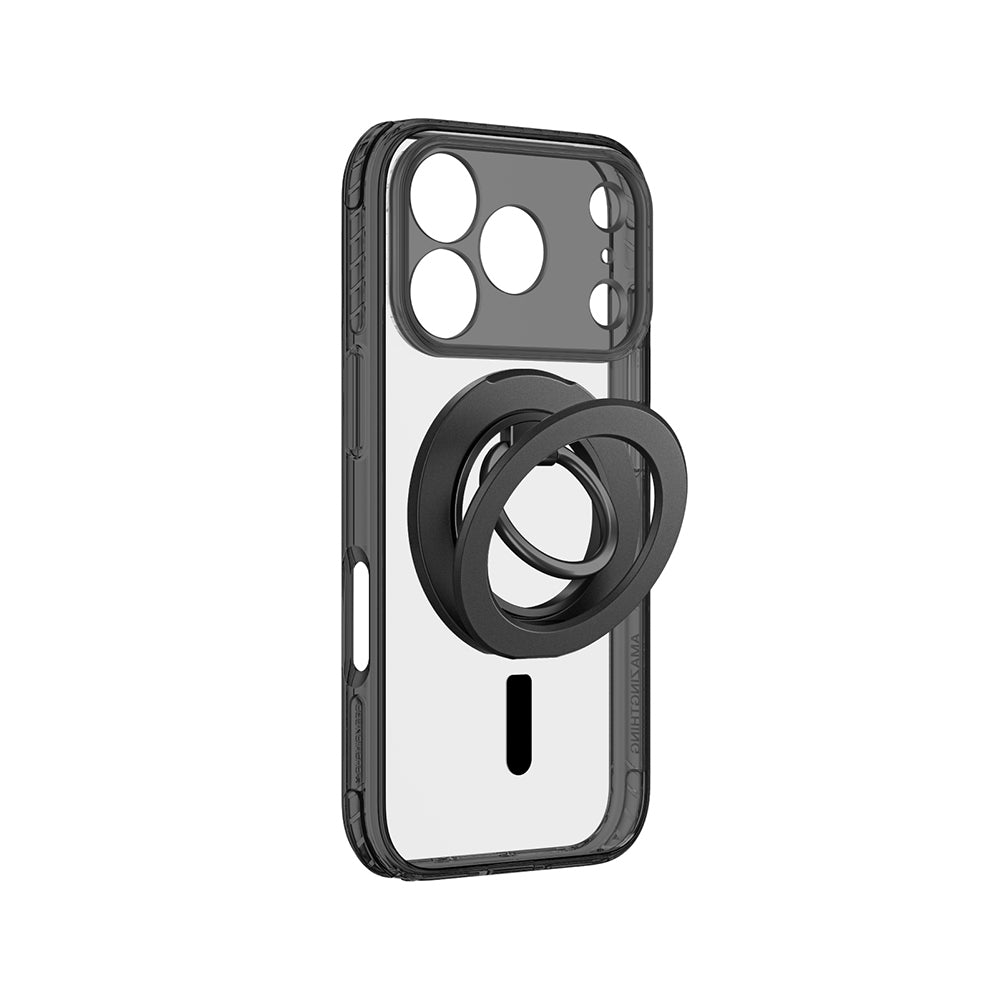 Apple iPhone 18 Pro Max Kılıf M-safe Şarj Özellikli Yüzük Standlı Amazingthing Titan Pro Grip Ring Serisi Kapak