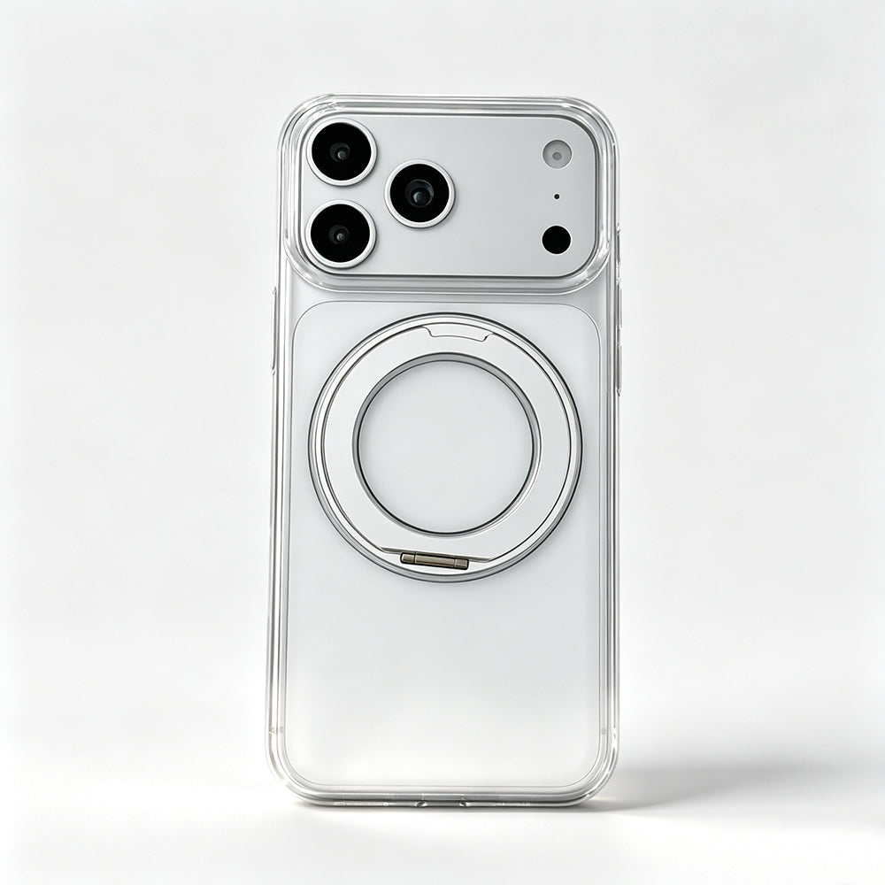 Apple iPhone 18 Pro Max Kılıf M-Safe Şarj Özellikli Zore Luzer 360 Standlı Kapak