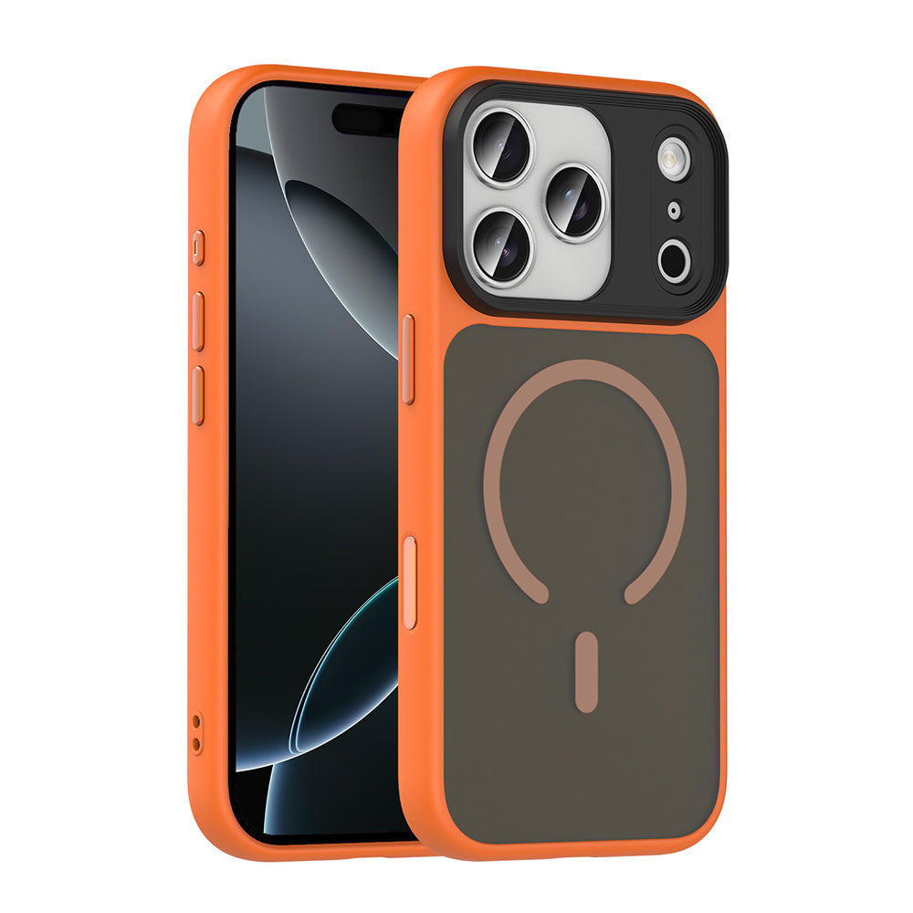 Apple iPhone 18 Pro Max Kılıf Mat Arka Yüzey Wireless Şarj Özellikli Zore Flet M-safe Kapak