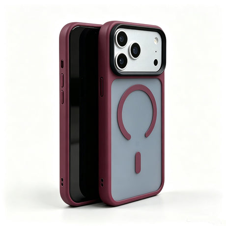Apple iPhone 18 Pro Max Kılıf Mat Arka Yüzey Wireless Şarj Özellikli Zore Flet M-safe Kapak