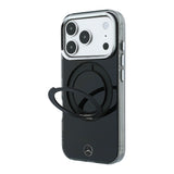 Apple iPhone 18 Pro Max Kılıf Mercedes Benz Orjinal Lisanslı M-safe Şarj Özellikli 360 Derece Dönebilen Standlı Metal Logolu Sert PC Kapak