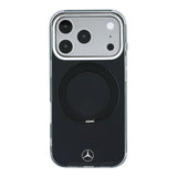 Apple iPhone 18 Pro Max Kılıf Mercedes Benz Orjinal Lisanslı M-safe Şarj Özellikli 360 Derece Dönebilen Standlı Metal Logolu Sert PC Kapak