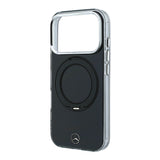 Apple iPhone 18 Pro Max Kılıf Mercedes Benz Orjinal Lisanslı M-safe Şarj Özellikli 360 Derece Dönebilen Standlı Metal Logolu Sert PC Kapak