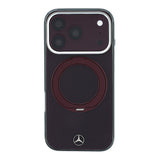 Apple iPhone 18 Pro Max Kılıf Mercedes Benz Orjinal Lisanslı M-safe Şarj Özellikli 360 Derece Dönebilen Standlı Metal Logolu Sert PC Kapak