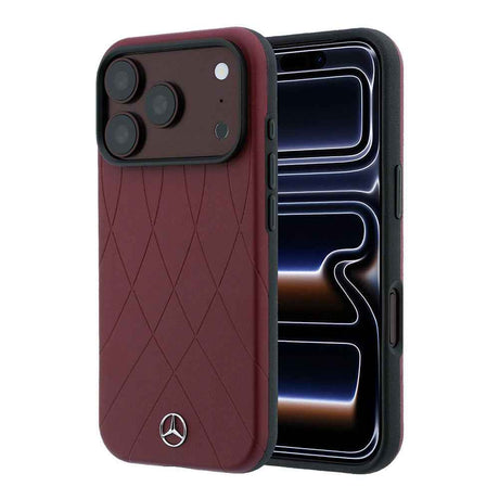 Apple iPhone 18 Pro Max Kılıf Mercedes Benz Orjinal Lisanslı M-safe Şarj Özellikli 3D Metal Logolu Crossed Lines Kapak