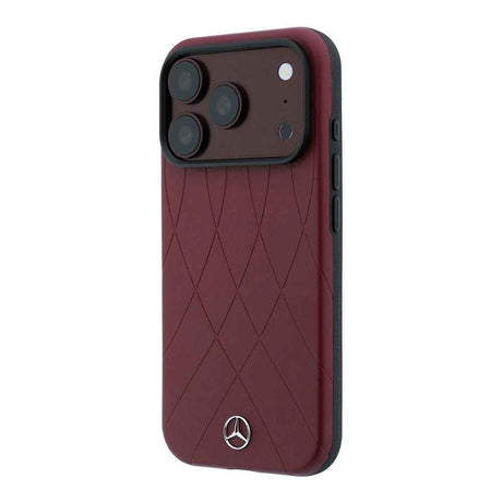Apple iPhone 18 Pro Max Kılıf Mercedes Benz Orjinal Lisanslı M-safe Şarj Özellikli 3D Metal Logolu Crossed Lines Kapak