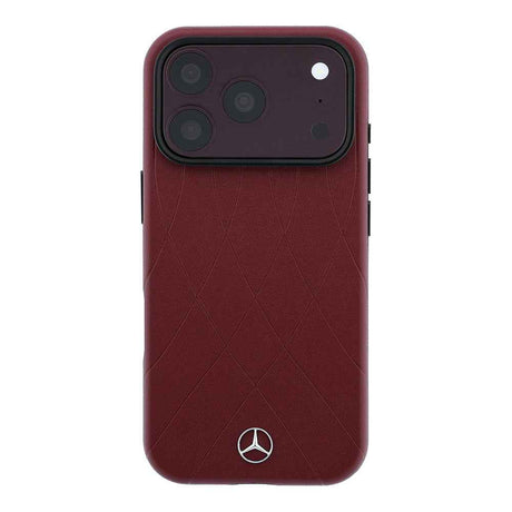 Apple iPhone 18 Pro Max Kılıf Mercedes Benz Orjinal Lisanslı M-safe Şarj Özellikli 3D Metal Logolu Crossed Lines Kapak