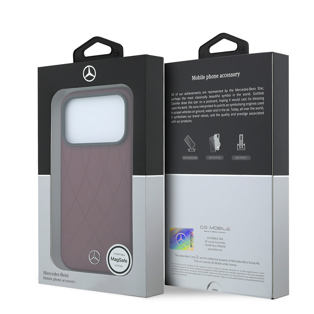 Apple iPhone 18 Pro Max Kılıf Mercedes Benz Orjinal Lisanslı M-safe Şarj Özellikli 3D Metal Logolu Crossed Lines Kapak