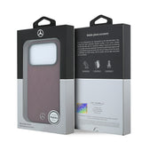 Apple iPhone 18 Pro Max Kılıf Mercedes Benz Orjinal Lisanslı M-safe Şarj Özellikli 3D Metal Logolu Crossed Lines Kapak