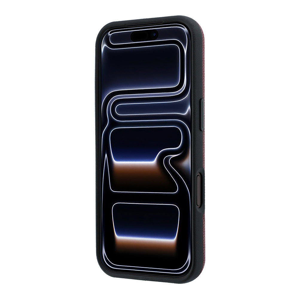 Apple iPhone 18 Pro Max Kılıf Mercedes Benz Orjinal Lisanslı M-safe Şarj Özellikli 3D Metal Logolu Wrap Wood Deri Kapak