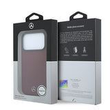 Apple iPhone 18 Pro Max Kılıf Mercedes Benz Orjinal Lisanslı M-safe Şarj Özellikli 3D Metal Logolu Wrap Wood Deri Kapak