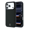 Apple iPhone 18 Pro Max Kılıf Mercedes Benz Orjinal Lisanslı M-safe Şarj Özellikli 3D Metal Logolu Wrap Wood Deri Kapak