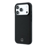 Apple iPhone 18 Pro Max Kılıf Mercedes Benz Orjinal Lisanslı M-safe Şarj Özellikli 3D Metal Logolu Wrap Wood Deri Kapak