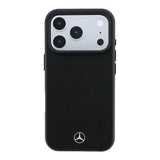 Apple iPhone 18 Pro Max Kılıf Mercedes Benz Orjinal Lisanslı M-safe Şarj Özellikli 3D Metal Logolu Wrap Wood Deri Kapak