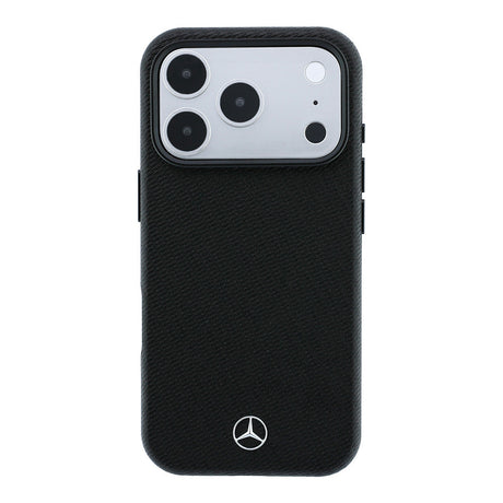 Apple iPhone 18 Pro Max Kılıf Mercedes Benz Orjinal Lisanslı M-safe Şarj Özellikli 3D Metal Logolu Wrap Wood Deri Kapak