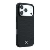 Apple iPhone 18 Pro Max Kılıf Mercedes Benz Orjinal Lisanslı M-safe Şarj Özellikli 3D Metal Logolu Wrap Wood Deri Kapak