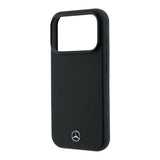 Apple iPhone 18 Pro Max Kılıf Mercedes Benz Orjinal Lisanslı M-safe Şarj Özellikli 3D Metal Logolu Wrap Wood Deri Kapak