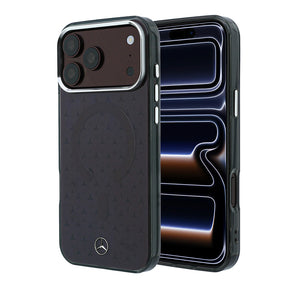 Apple iPhone 18 Pro Max Kılıf Mercedes Benz Orjinal Lisanslı M-safe Şarj Özellikli Çift Katmanlı Yıldız Desenli Sert PC Kapak