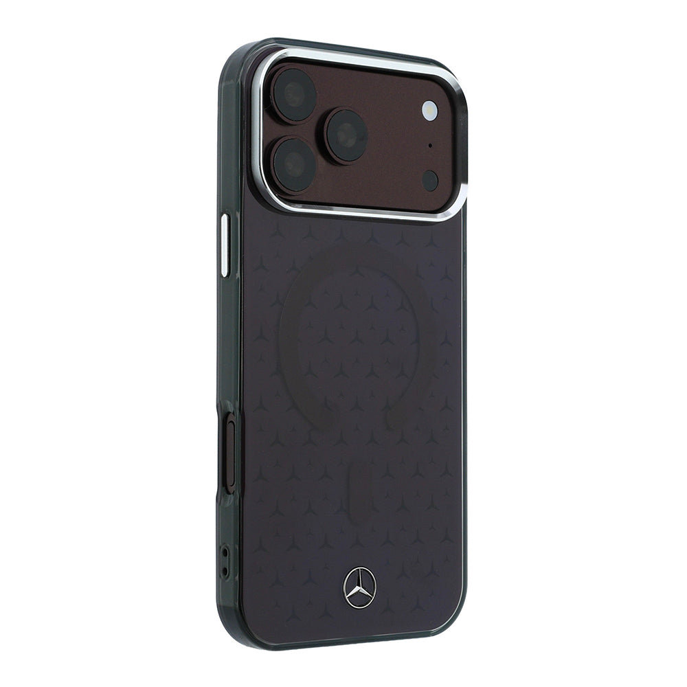 Apple iPhone 18 Pro Max Kılıf Mercedes Benz Orjinal Lisanslı M-safe Şarj Özellikli Çift Katmanlı Yıldız Desenli Sert PC Kapak