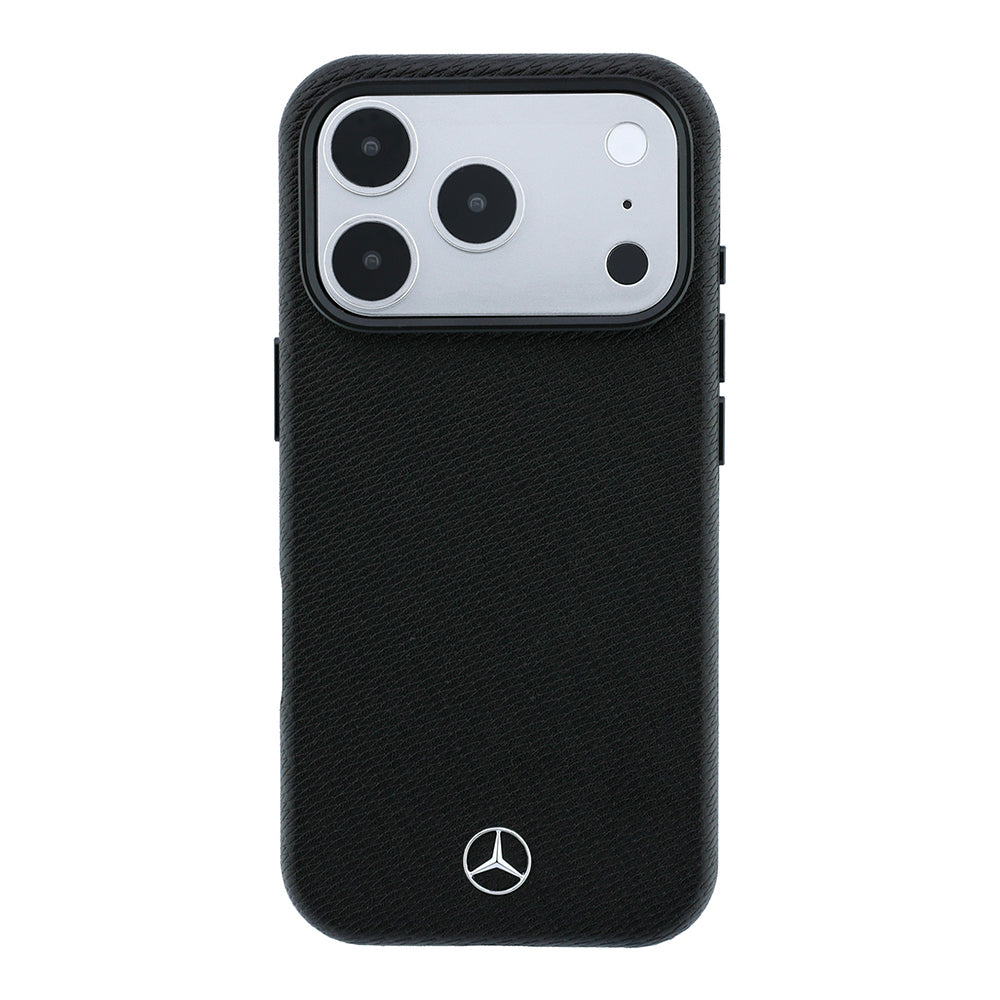 Apple iPhone 18 Pro Max Kılıf Mercedes Benz Orjinal Lisanslı M-safe Şarj Özellikli PU Deri 3D Metal Logolu Kartlıklı Kapak