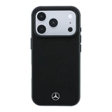 Apple iPhone 18 Pro Max Kılıf Mercedes Benz Orjinal Lisanslı M-safe Şarj Özellikli PU Deri 3D Metal Logolu Kartlıklı Kapak