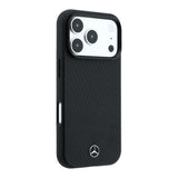 Apple iPhone 18 Pro Max Kılıf Mercedes Benz Orjinal Lisanslı M-safe Şarj Özellikli PU Deri 3D Metal Logolu Kartlıklı Kapak