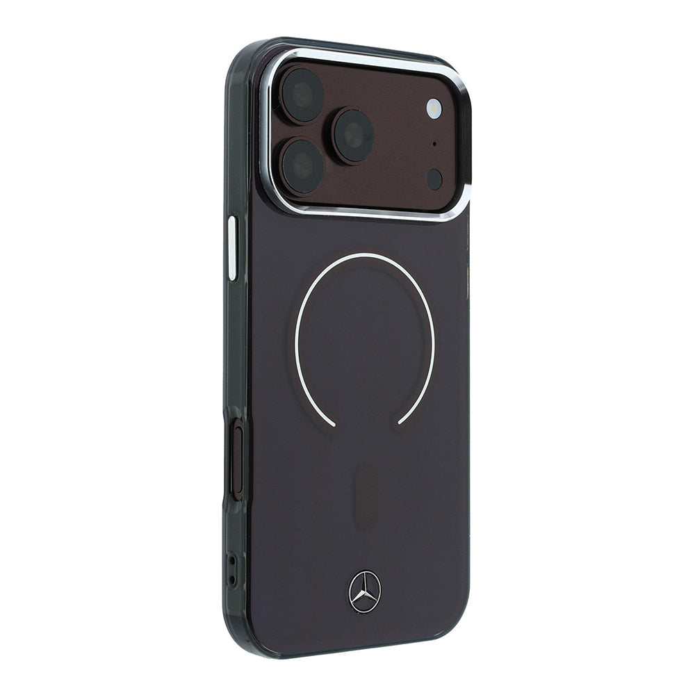 Apple iPhone 18 Pro Max Kılıf Mercedes Benz Orjinal Lisanslı M-safe Şarj Özellikli Saydam Yüzey İkonik 3D Metal Logolu Kapak