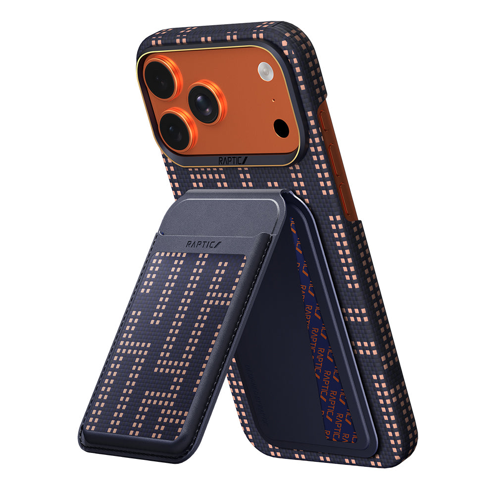 Apple iPhone 18 Pro Max Kılıf Raptic 2in1 Bundle Kit Aramid Skin Grid Serisi Kartlık ve Karbon Kapak