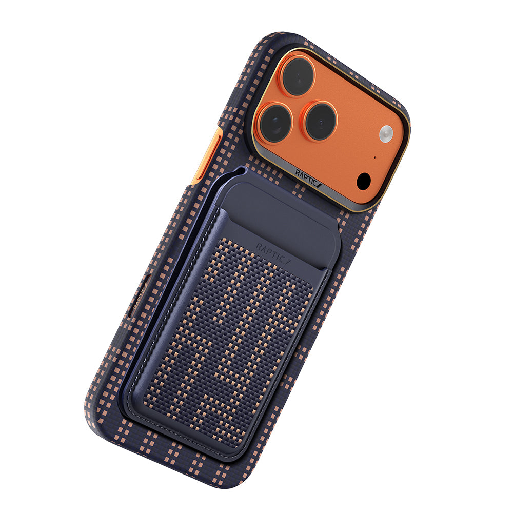 Apple iPhone 18 Pro Max Kılıf Raptic 2in1 Bundle Kit Aramid Skin Grid Serisi Kartlık ve Karbon Kapak