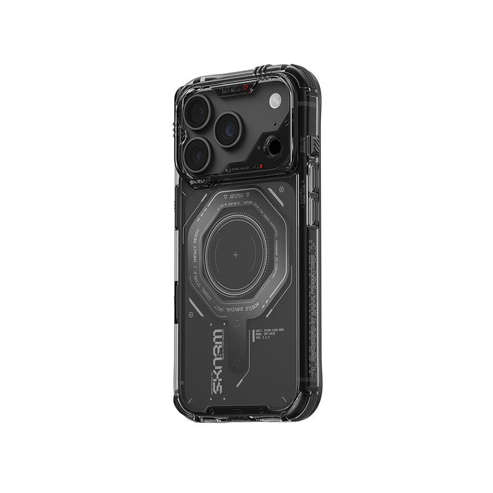 Apple iPhone 18 Pro Max Kılıf SkinArma M-safe Şarj Özellikli Airbag Tasarımlı Magma Kapak