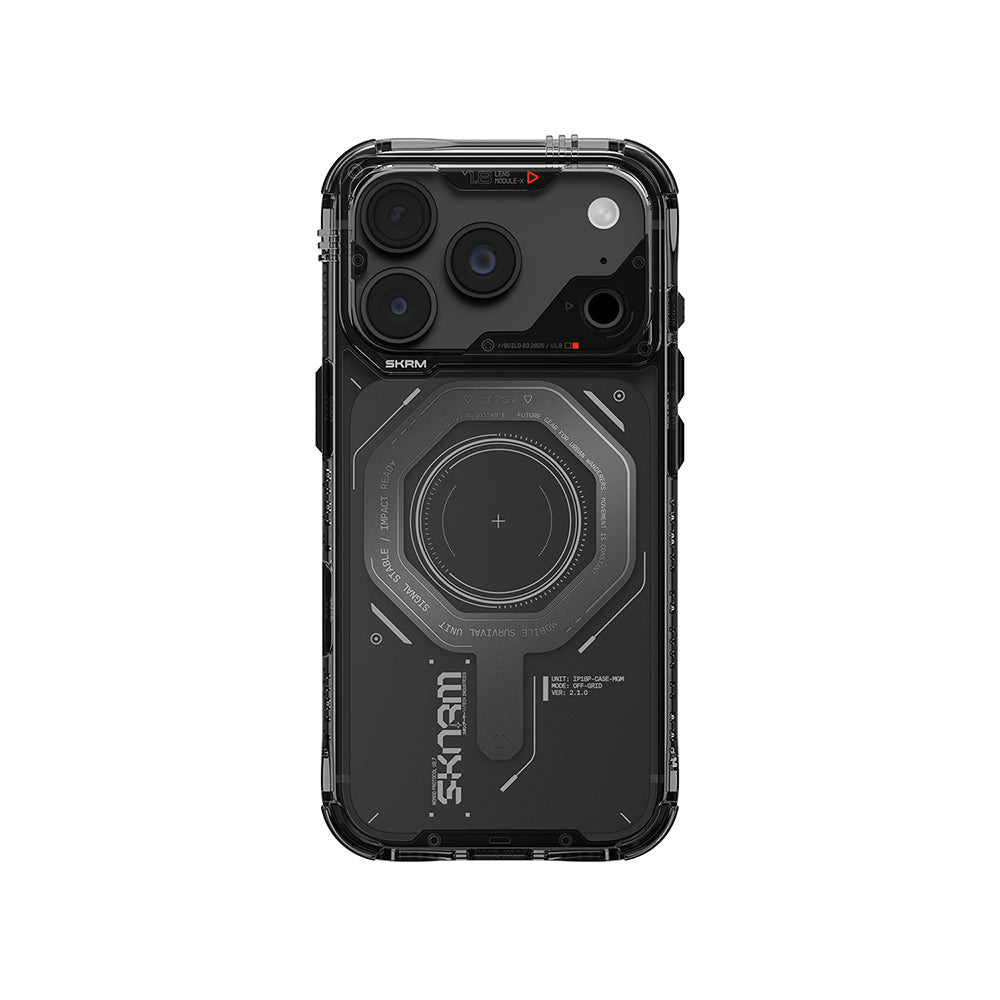 Apple iPhone 18 Pro Max Kılıf SkinArma M-safe Şarj Özellikli Airbag Tasarımlı Magma Kapak