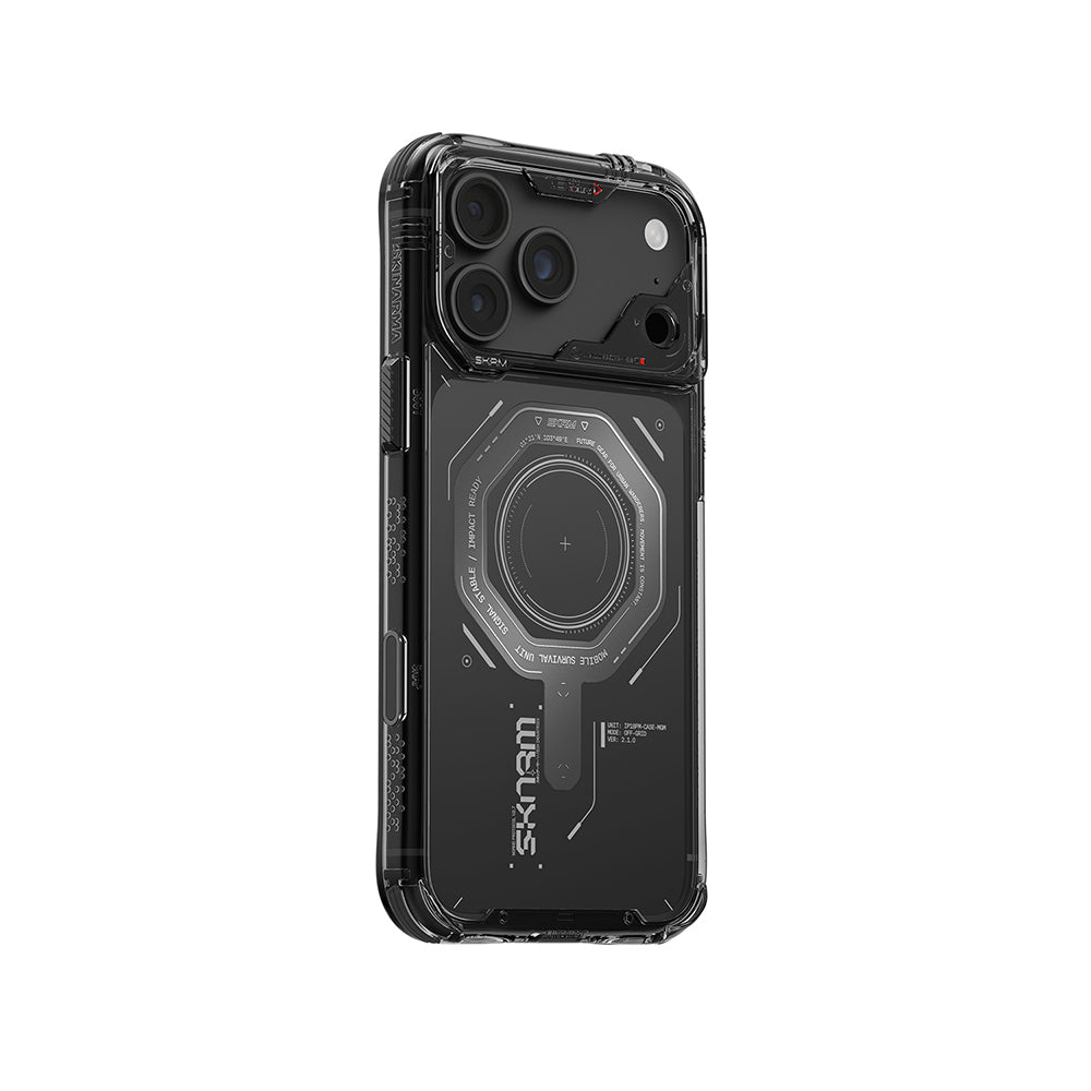 Apple iPhone 18 Pro Max Kılıf SkinArma M-safe Şarj Özellikli Airbag Tasarımlı Magma Kapak